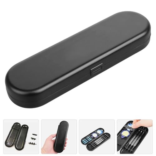 2pcs Portable Darts Carrying Case with Hard Shell Zipper, Steel Tip Darts Organizer Storage Box for Tips, Shafts, and Flights, Compact Protective Travel Bag for Outdoor Use