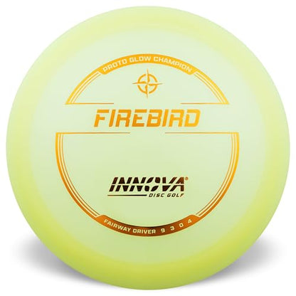 Innova Proto Glow Champion Firebird – Glow in The Dark Disc Golf Driver - size: 165-169g