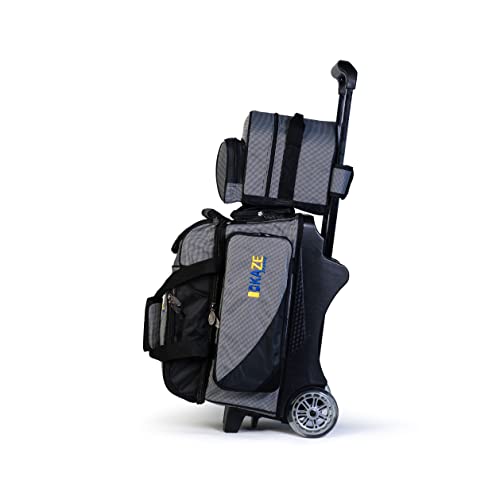 2 Ball Bowling Roller + 1 Ball Color Matching Add On Tote - color: Black-Gray