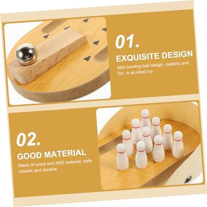 1Set Mini Bowling Game Interactive Desktop Game for Seniors Fun Indoor Activity to Prevent and Enhance Learning for Adults