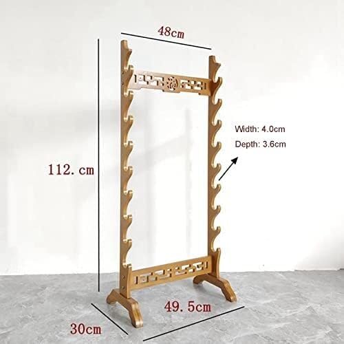Portable Billiard Cue Rack Pool Table Accessory Organiser Wooden Pool Cue Holder - Freestanding Pool Ball Floor Stand For Game Room Clubs Hardwood Wall Mounted Pool Cue Holder(9) - size: 9