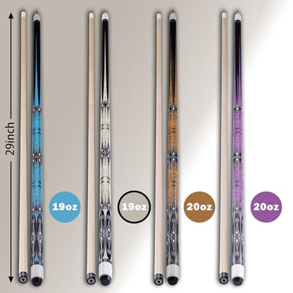 13mm 58 Inch 19 20 oz Billiard Pool Cue Stick, 1/2 Maple Billiard Pool Stick, House Bar Pool Table Sticks for Men - color: Wood 19 oz