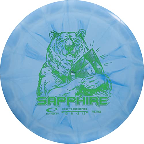 D·D DYNAMIC DISCS Latitude 64 Retro Burst Sapphire | Beginner Friendly Disc Golf Driver | Easy to Throw Control Distance Driver Disc Golf Discs | 160g and Under | Stamp Color May Vary