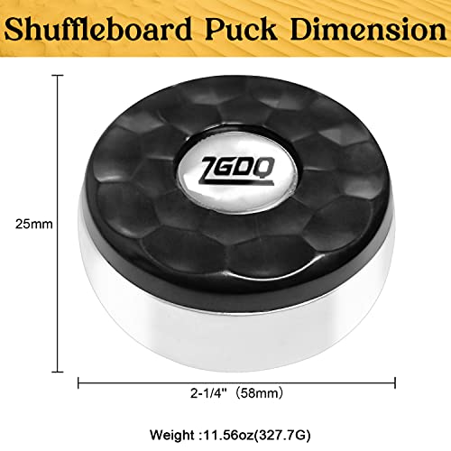 Shuffleboard Pucks/Shuffleboard Sand Wax, Shuffleboard Accessories Suitable Shuffleboard Pucks Game - style: 2x14oz+2-1/4‘’58mm(black+yellow)