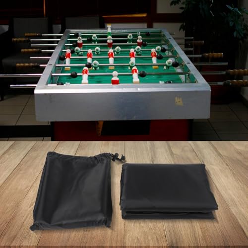 420D Oxford Foosball Table Cover 63 x 45.3 x 19.7 Inch, Waterproof for UV Resistant Outdoor Furniture Protector with Storage Bag for Rain Dust Snow, Gray Black(black)
