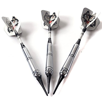 CUESOUL Soft Tip Darts Set Plastic Tip with Dart Case - color: 16g-SkyWolf-Brass