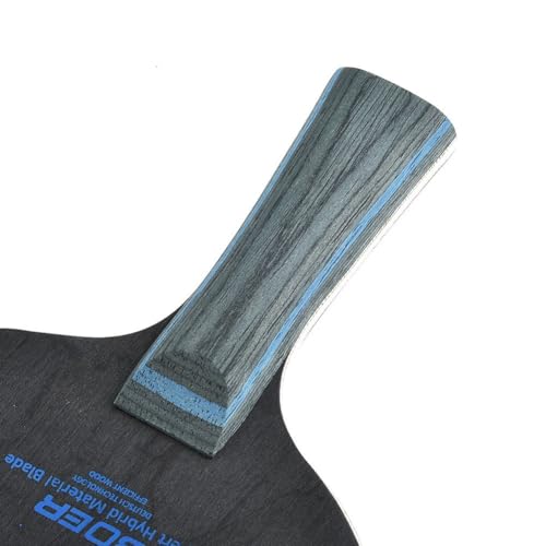 Carbon Fiber Aramid Fiber Table Tennis Blade 7 Ply, Long Handle Horizontal Grip, 2-Ply Poplar 2-Ply Carbon/Aramid Pine/Paulownia, 90g