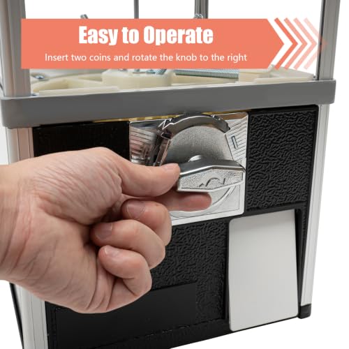 Gumball Machine for Kids, 25-Cent Vending Machines, PS Bouncy Balls Dispenser, 1.77-1.97in Huge Load Capacity Coin Operated Gumball Bank, Hold 200 Capsule Toys for Retail/Game Store (Black) - color: Black
