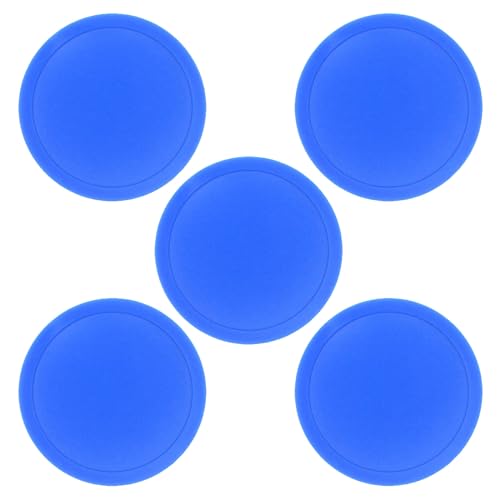 5Pcs 3inch Round Air Ice Hockey Pucks Air Hockey Replacement Pucks Heavy Hockey Tables Pucks Easy to Use Easy to Use - color: Blue