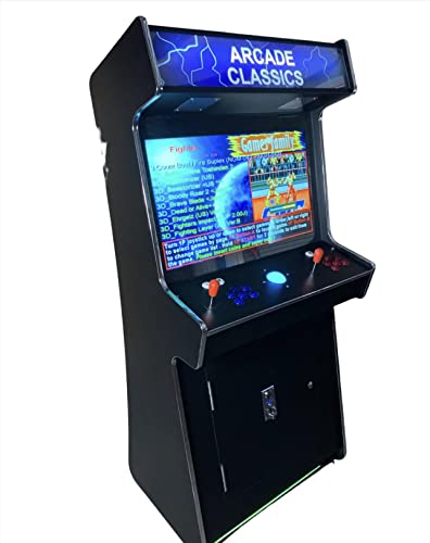 Top Us Video Arcades Full Size Commercial Grade Upright Standup Arcade Machine 2 Player 4500 Games 32 inch Screen Black with 2 Shooting Guns