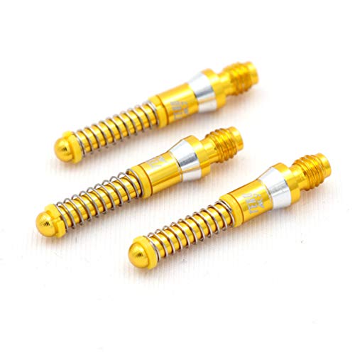 CUESOUL TERO AK7 Aluminum Dart Shafts 25.2mm Built-in Spring Telescopic for Steel Tip Darts and Soft Tip Darts - color: Gloden