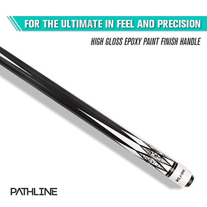 PLN Pool Cue Kit - 58 inch Canadian Maple Billiard Pool Stick and Hard Case - color: White, size: 18oz