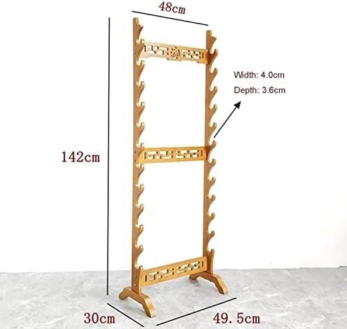 Portable Billiard Cue Rack Pool Table Accessory Organiser Wooden Pool Cue Holder - Freestanding Pool Ball Floor Stand For Game Room Clubs Hardwood Wall Mounted Pool Cue Holder(12) - size: 12
