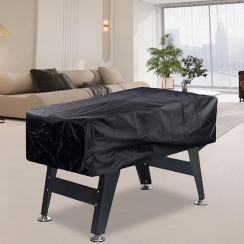 Black Foosball Table Cover 163x115x50cm Waterproof Outdoor Furniture Protection With Adjustable Straps For Dust Rain And Scratches Lasting Fabric(210D) - size: 210D