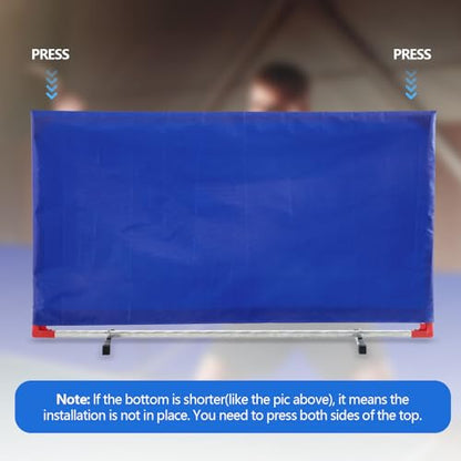 5 Pcs Table Tennis Barrier, 55" x 29.5" Practice Training Baffle with 420D Oxford Cloth, Portable Pickup Surround for Quick Ball Collection, Table Tennis Court Fencing Walls - color: Blue