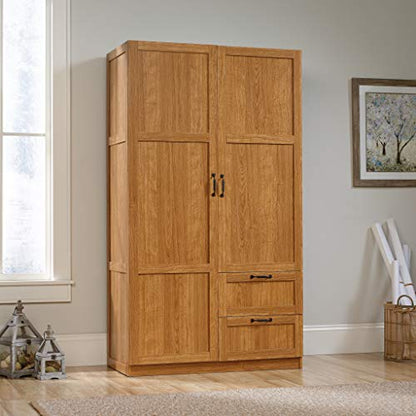 Sauder Storage Cabinet, Highland Oak Finish - color: Highland Oak