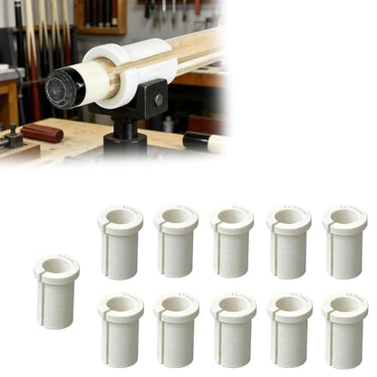 Pool Cue Collet Compatible with Generic Pool Cues - Cue Tip Repair Tool, Shaft Holder Kit, Precision Fit 12-14mm with Sizes Marked(11Pcs)