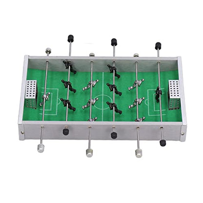 Compact Foosball Table, Tabletop Foosball Game with Aluminum Rods, Mini Football Table for Home Office Party, Portable Table Top Sports Game with Steel Balls for All Ages