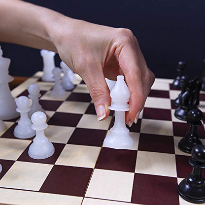 BBG Deluxe Set of Replacement Chess Pieces - Includes Heavy Duty Bucket for Easy Storage!