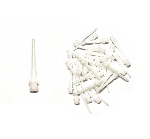 White Long Tufflex Extra Strong 2BA 3/16" Thread Soft Tip Dart Points 100-1000 Packs Plus USA I Love Darts Bracelet (White Long, 500 ct.)