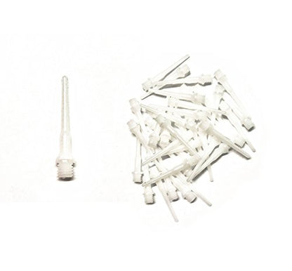 White Long Tufflex Extra Strong 2BA 3/16" Thread Soft Tip Dart Points 100-1000 Packs Plus USA I Love Darts Bracelet (White Long, 500 ct.)