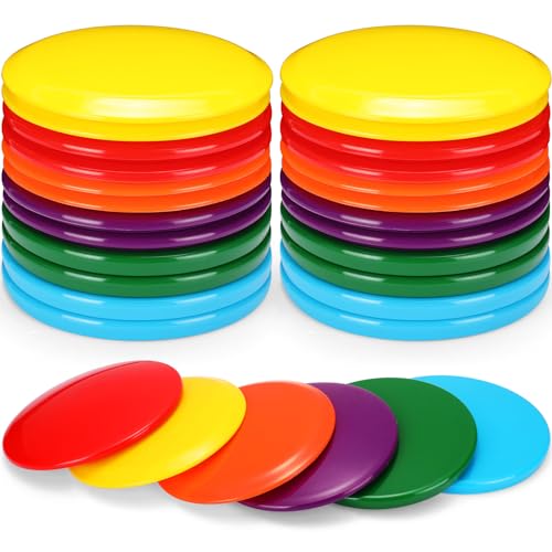 Poen 30 Pack Disc Golf Discs Set Including Putter, Mid Range, Driver Plastic Golf Flying Disc for Starter Beginner, 6 Colors