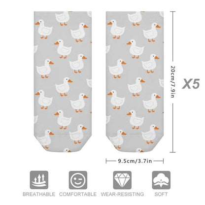 5 Pairs Women’s Low Cut Ankle Socks, Soft Athletic No Show for Running Yoga Daily Wear - color: Picture (16)
