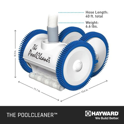 Hayward Pool Vacuum for Inground Pools Poolvergnuegen Suction Pool Cleaner (4 Wheel) Automatic Vacuum for In-Ground Pools up to 20 x 40 ft - style: 4-Wheel