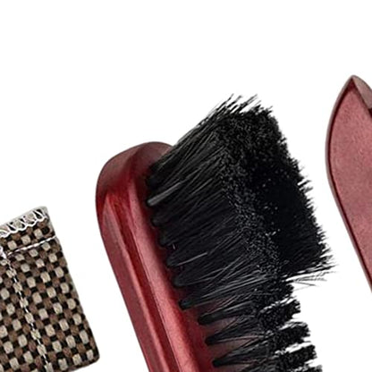 Billiards Table Cleaning Brush Set with Roller and Wooden Handle for Pool Table Maintenance- Red 4PCS - color: Red 4PCS