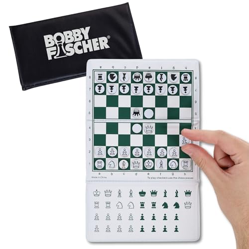 Bobby Fischer Mini Magnetic Pocket Chess Set - Travel - 6 x 3.25 by WE Games