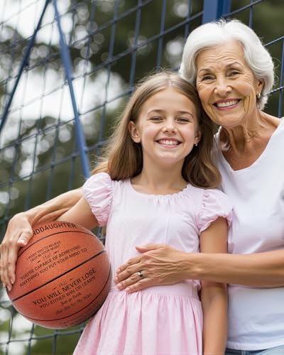 KAAYEE Engraved Basketball for Grandson, Engraved Basketball for Son from Mom Dad, Personalized 29.5" Basketballs Gifts, Custom Christmas Birthday Graduation Back to School Gift for Son from Mom Dad - color: to Granddaughter