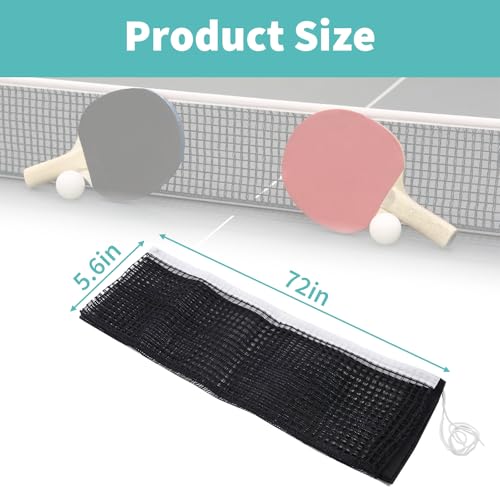 Ping Pong Net Replacement Compatible with Kettler Ping Pong Table | 71",2 Pack,Nylon, Portable and Easy Setup