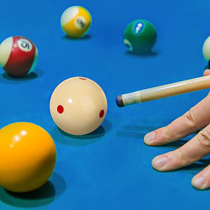 GSE Games & Sports Expert Billiard Practice Training Cue Ball, AAA-Grade PRO Cup Standard Pool Billiard Cue Ball (6 oz 2-1/4" Several Colors Available) - color: 6 Red Dots