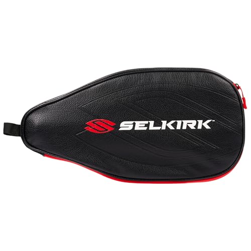 Selkirk Sport Pickleball Paddle Cover | Pickleball Paddle Case | Fits All Paddle Shapes and Sizes | SLK - color: Selkirk Black and Red