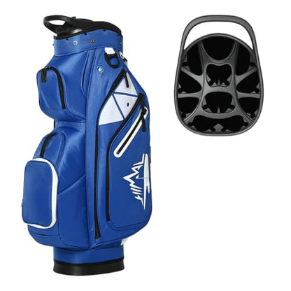 uniHimal Golf Cart Bag with 15 Way Organizer Divider Top, S-Lock Cart Golf Bag for Men Women with Magnetic Pocket and Rain Cover, Lightweight Golf Club Bag Includes Cooler Pocket and Handles