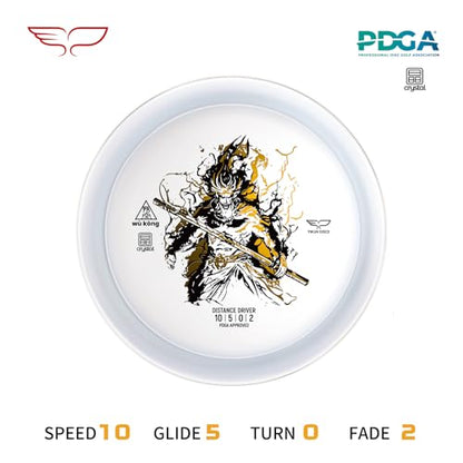Yikun Disc Golf| Pro Worlds 2025 Limited Edition | Fairway-Distance Hybrid Disc | Max 100m+ Flights for All Skill Levels | Late-Turn Glide & Reliable Fade | PDGA Approved 170-176g - color: Transparent