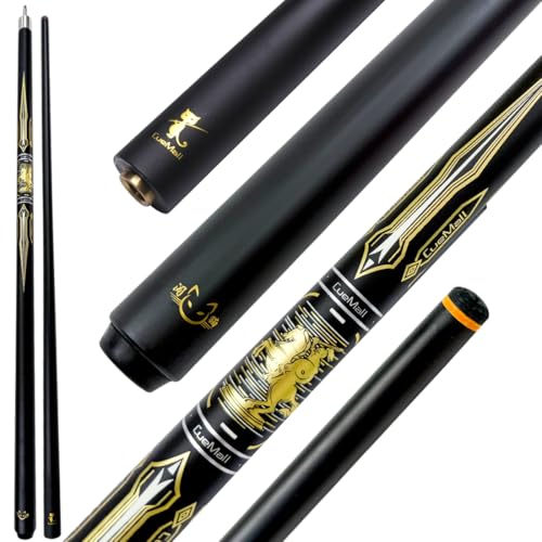 CueMall 58" 2-Piece Billiard Pool Cue Sticks,12.5mm Fiberglass Graphite Composite Billiard Cue Sticks,19oz Pool Sticks Tacos de billar for Adults Men/Women, House or Commercial/Bar Use - color: CueMall-A