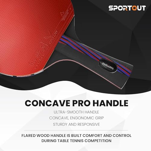 Sportout Ping Pong Paddles Sets-Portable Table Tennis Paddle withStorage Case Premium Table Tennis Racket for Indoor & Outdoor Games