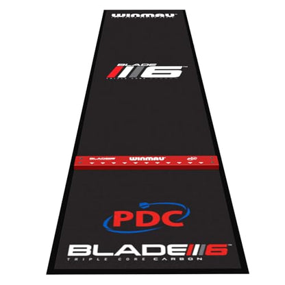 WINMAU Dart Mat with Throw Line for Soft Tip and Steel Tip - Available in Outshot and Clearzone Style - style: Blade 6 Pro Zone