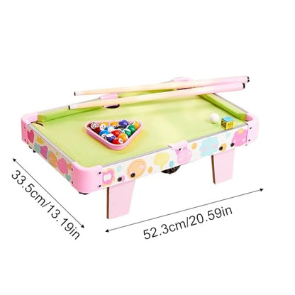 Small Pool Table - Kids Folding Pool Table Billiard Game, Funny Foldable Educational Toys | For Adults Family Home Indoor Outdoor Living Room Bedroom Playroom Party Entertainment Fun Skill Development