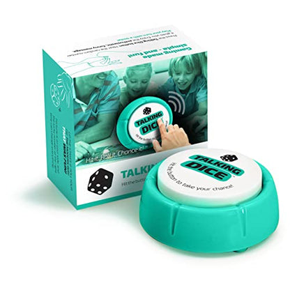 Talking Dice Sound Button | Fully Loaded | 102 totally random phrases for numbers 1-6 | Great EZ Gaming Gift | Fun Novelty Gag Inspirational Gift | Cool Gadget | Modern Reinvention of the Classic Die
