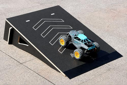 Kids Jumping Ramp for Skateboard, Bike, Scooter, BMX, RC Car and Dirt Bike, 34.37 in, Black - color: Black, size: L220