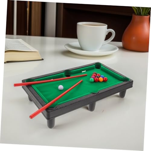 Mini Pool Table for Adults Desktop Billiard with Balls Cues and Tripod Stand Portable Miniature Tabletop Game for Home and Office Entertainment