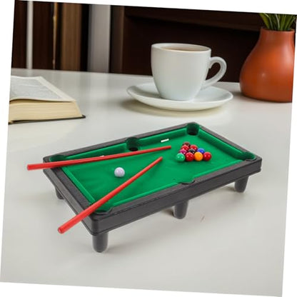 Mini Pool Table for Adults Desktop Billiard with Balls Cues and Tripod Stand Portable Miniature Tabletop Game for Home and Office Entertainment
