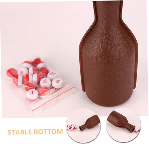UPKOCH 2pcs Plastic Billiard Dice Set Bottle Portable Billiard Props for Pool Parties Fun Dice Game Accessories for Tables