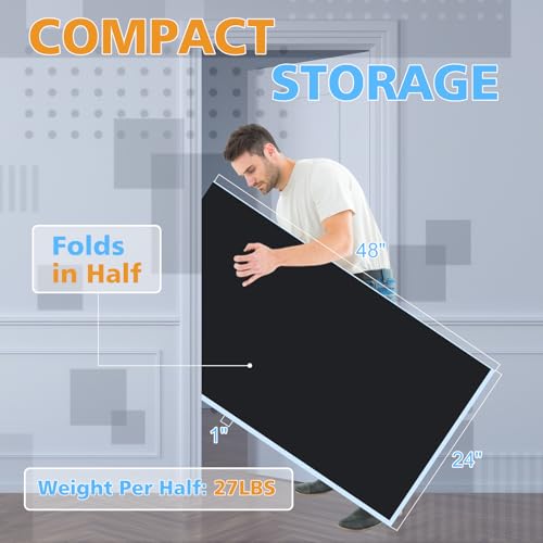 8ft Black Mid Size Ping Pong Conversion Top Foldable Portable Table TTable Top for Indoor Games