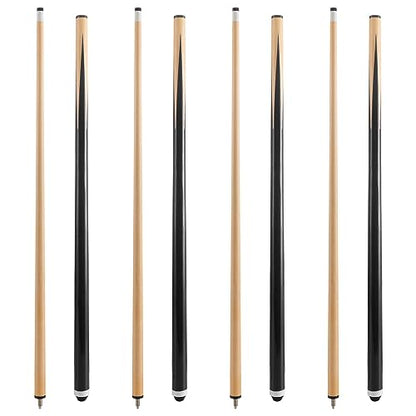 HMQQ Pool Cue Sticks – 42"/48"/58" Billiard Cues with 13mm Leather Tip – 17oz/18oz Standard or 20oz Heavy – Set of 2 or 4 – Durable 2-Piece Pool Sticks for Beginners, Adults, Home & Bar - size: 48" set of 4