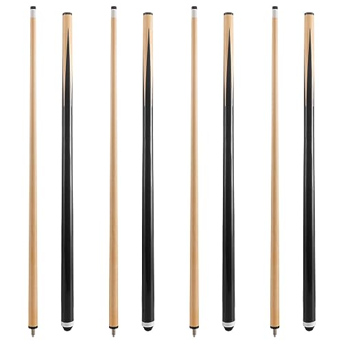 HMQQ Pool Cue Sticks – 42"/48"/58" Billiard Cues with 13mm Leather Tip – 17oz/18oz Standard or 20oz Heavy – Set of 2 or 4 – Durable 2-Piece Pool Sticks for Beginners, Adults, Home & Bar - size: 58" set of 4
