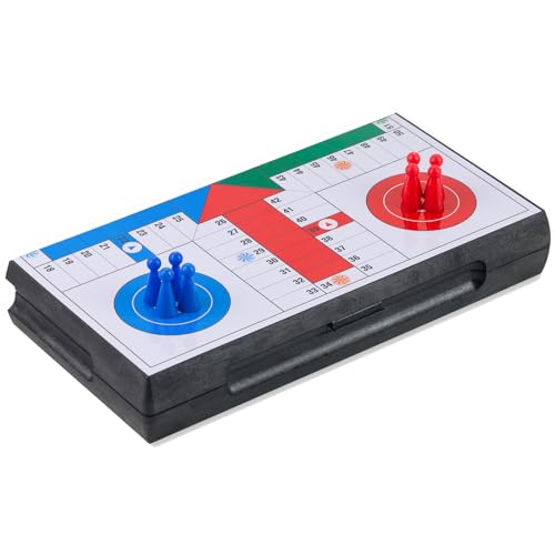 Ludo Game Board Set -9.5”, Magnetic Folding Travel Classic Strategy Game (Rounded Corner) - style: Rounded Corner
