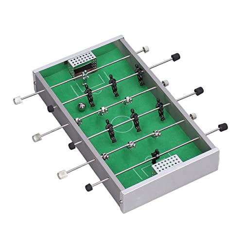 Compact Foosball Table, Tabletop Foosball Game with Aluminum Rods, Mini Football Table for Home Office Party, Portable Table Top Sports Game with Steel Balls for All Ages
